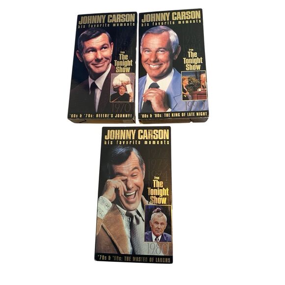 Johnny Carson Favorite Moments VHS Lot 3 Tapes Tonight Show Comedy Vintage TV - Picture 1 of 7